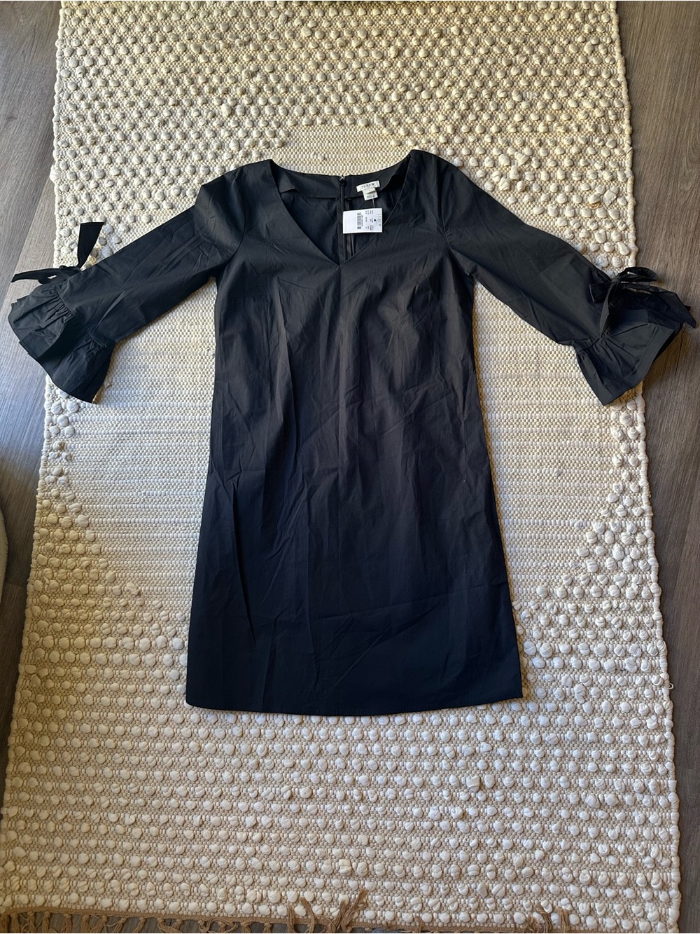 Jcrew Factory Black Long-sleeve Dress Size 0